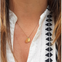 KETTING MET INITIALEN HANGER IN 14K GOUD 